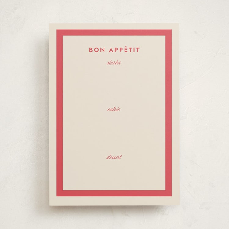 "Montauk" - Fill-in Menus in Berry by Megan Davis - Front