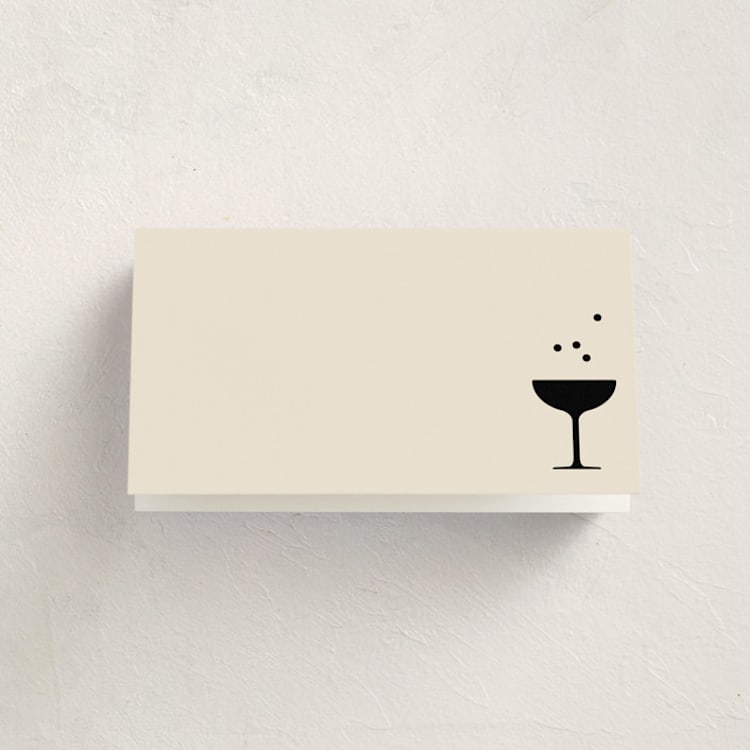 "A Little Shindig" - Fill-in Place Cards in Champagne by mo kelley - Blank Front