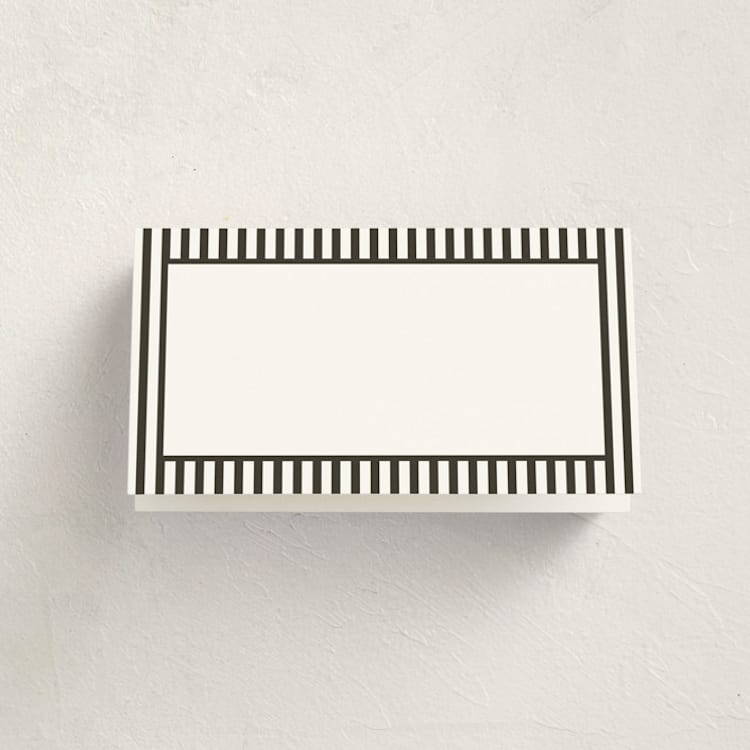 "Vintage Hotel" - Fill-in Place Cards in Raven by Morgan Kendall - Blank Front