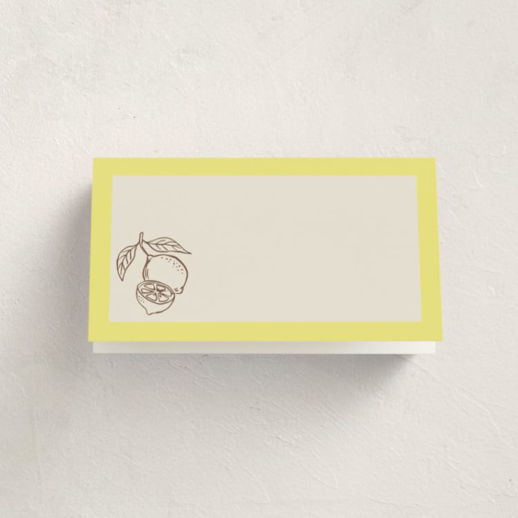 "Campania" - Fill-in Place Cards in Limone by Megan Davis - Blank Front