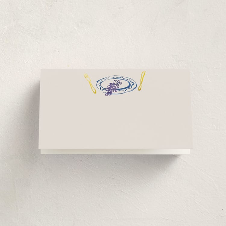 "tablescape drawing" - Fill-in Place Cards in Hydrangea by Cass Loh - Blank Front