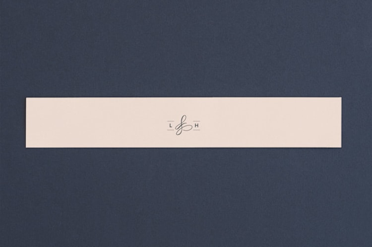 "Twirl Monogram B" - Belly Bands in Blush by Ariel Rutland - Front