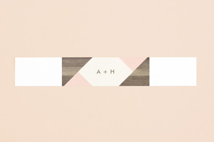 "Modern Barn Wood" - Belly Bands in Rose by Hanna M - Front
