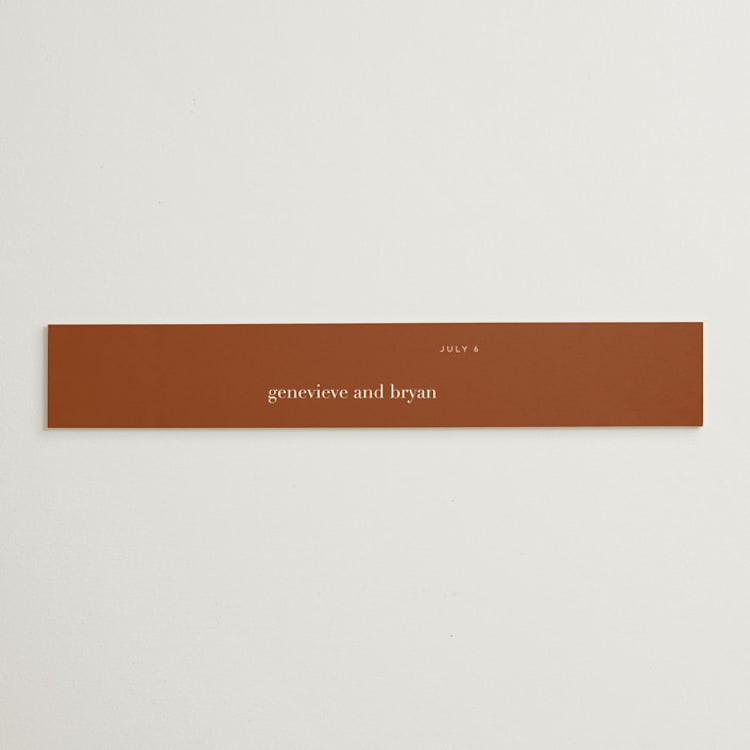 "Mod Initials" - Belly Bands in Rust by Genna Blackburn - Front