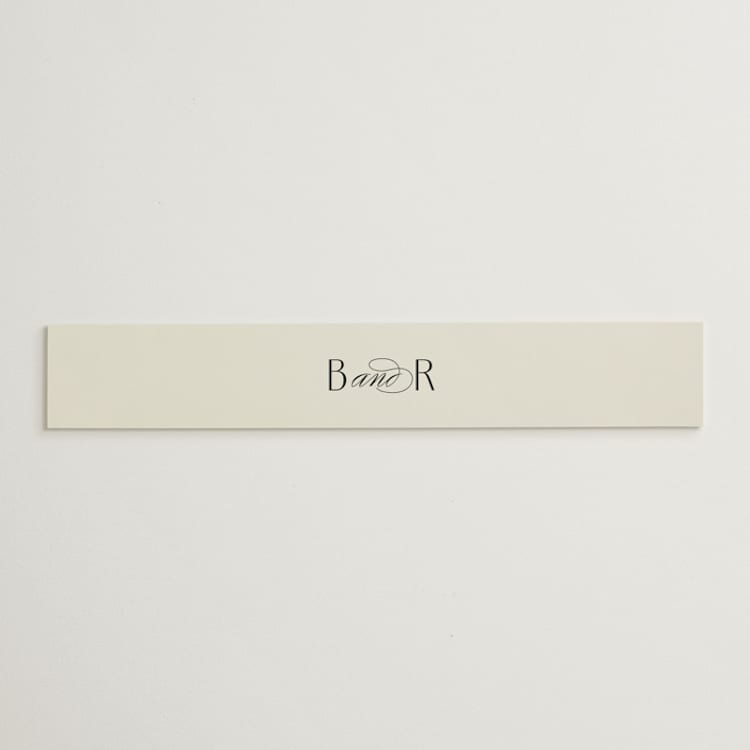 "Elegant Type" - Belly Bands in Cream by Louise Kay - Front