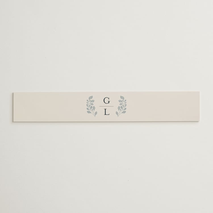 "Embroidered" - Belly Bands in Dusty Blue by Jen Owens - Front