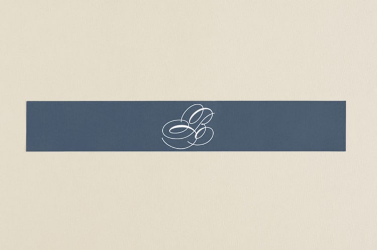 "Fresh Monogram" - Belly Bands in Latte by Lauren Chism - Front