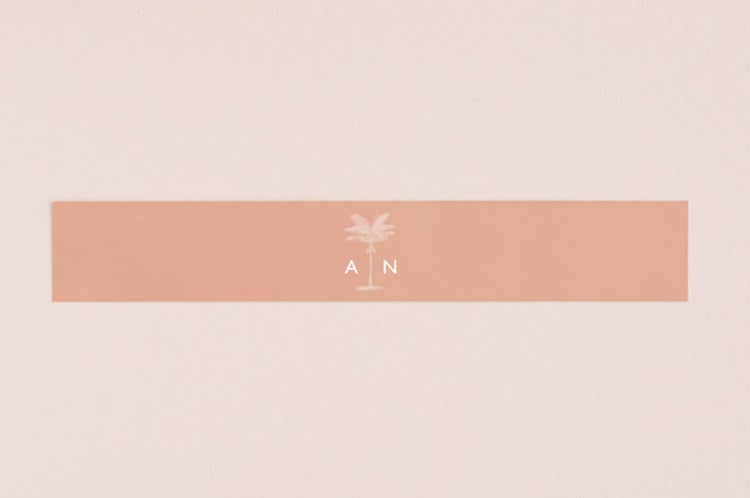 "Palm" - Belly Bands in Salmon by Lauren Chism - Front