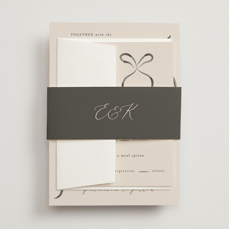 "Bow" - Belly Bands in Tuxedo by Corinne Malesic - Front