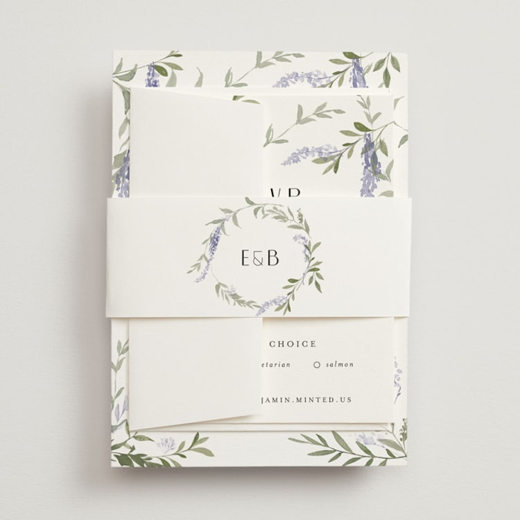 "Enchanted Evening" - Belly Bands in Lavender by Design Lotus - Front