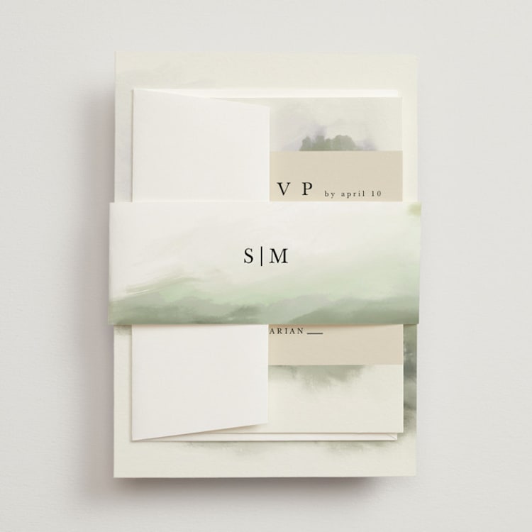 "Hillside" - Belly Bands in Moss by Hannah Williams - Front
