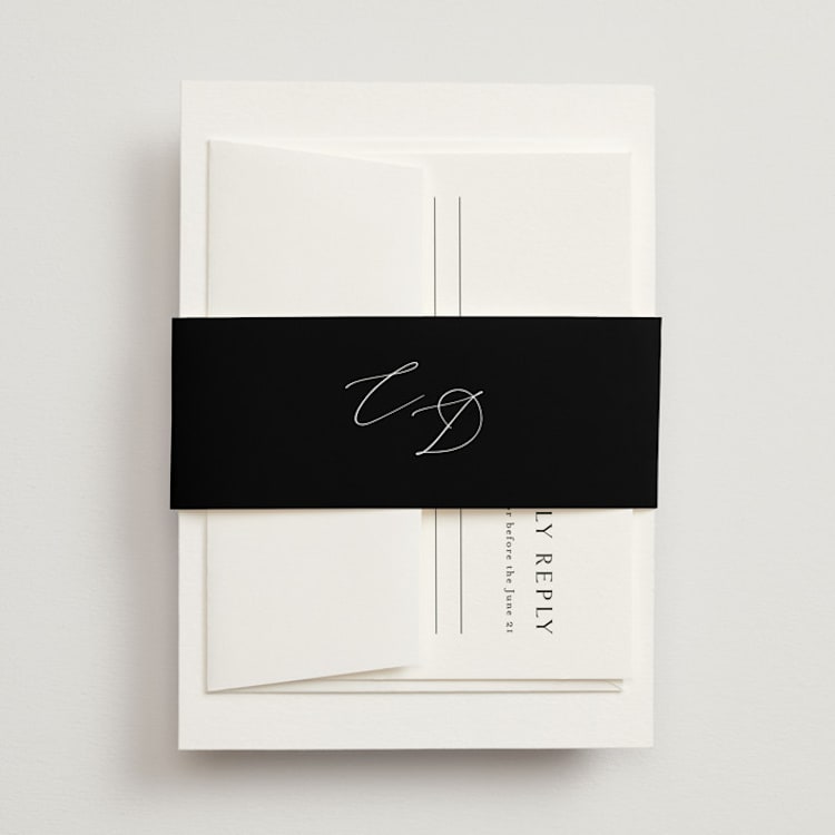 "Graceful" - Belly Bands in Onyx by Jennifer Postorino - Front