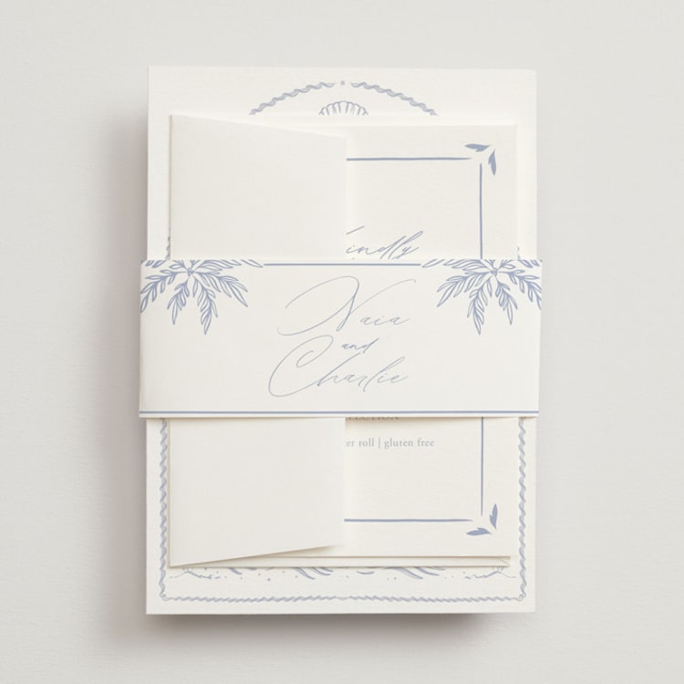 "Ocean Dreams" - Belly Bands in Pale Cerulean by Sabrin Deirani - Front