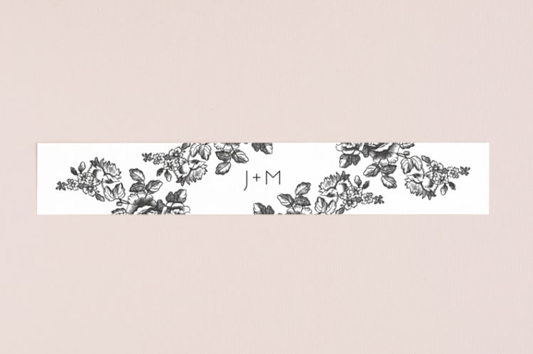 "Chalkboard Flora" - Belly Bands in Chalkboard by Snow and Ivy - Front