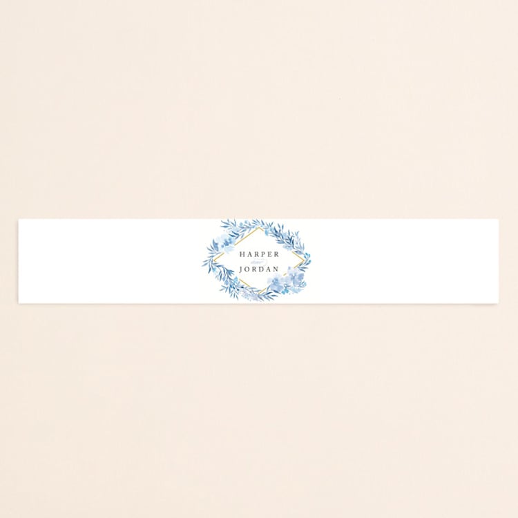 "Poetic Blue" - Belly Bands in Sky by Qing Ji - Front