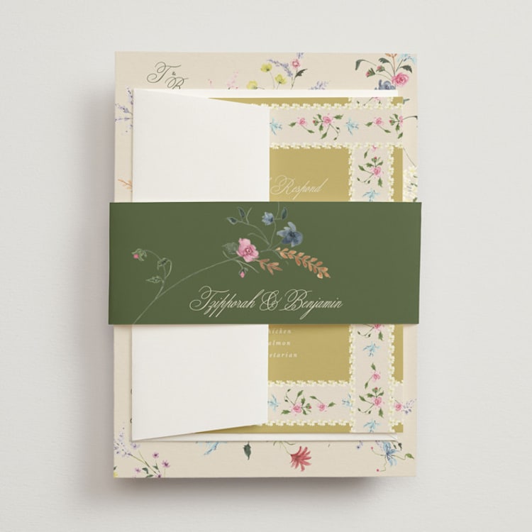 "whimsey floral" - Belly Bands in English Garden by Phrosné Barwood - Front