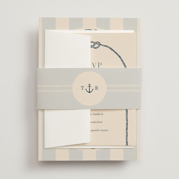 "nautical nuptials" - Belly Bands in Sea Breeze by Rebecca Durflinger - Front