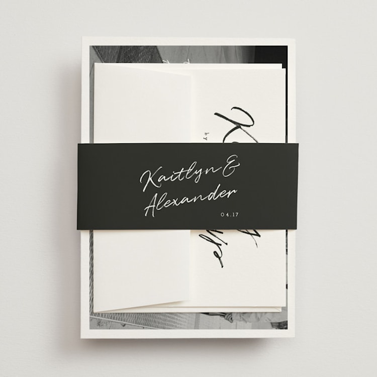 "Photograph Scribble" - Belly Bands in Cloud by Adelyn T. - Front