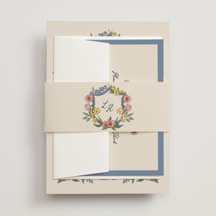 "A wedding in Low Country" - Belly Bands in Cornflower by Chris Griffith - Front