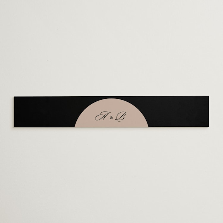 "Initials Circle Arch" - Belly Bands in Latte by FRANI - Front