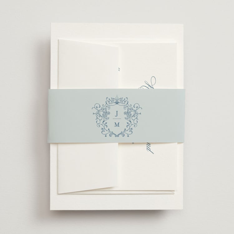 "Empire" - Belly Bands in Dusty Blue by Jennifer Postorino - Front
