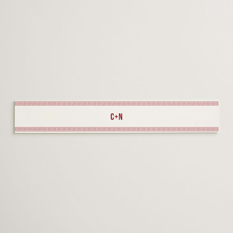 "Double Happiness Seal" - Belly Bands in Carmine by Lori James - Front