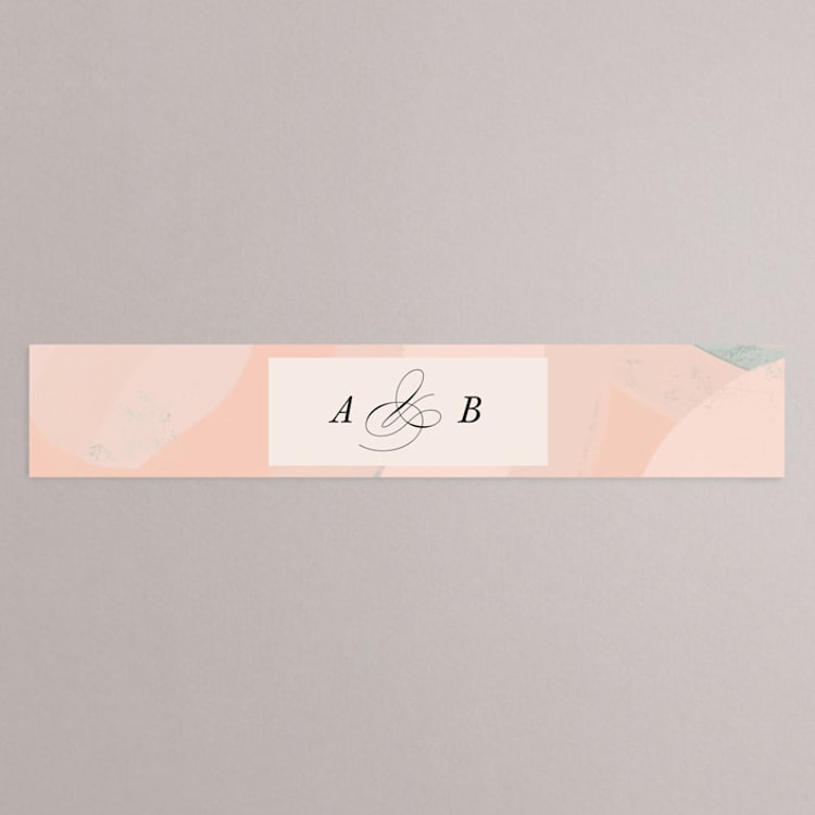 "Marbled Arch" - Belly Bands in Peach by Anna Elder - Front