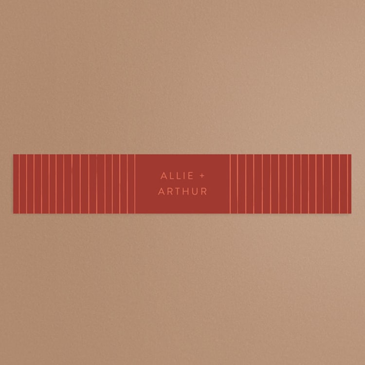 "Lines" - Belly Bands in Melon by JeAnna Casper - Front
