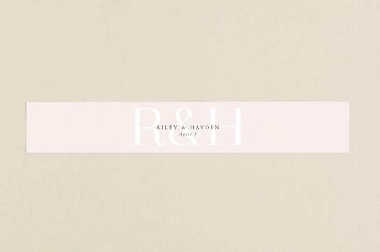 "over and over" - Belly Bands in Soft Peach by Lea Delaveris - Front
