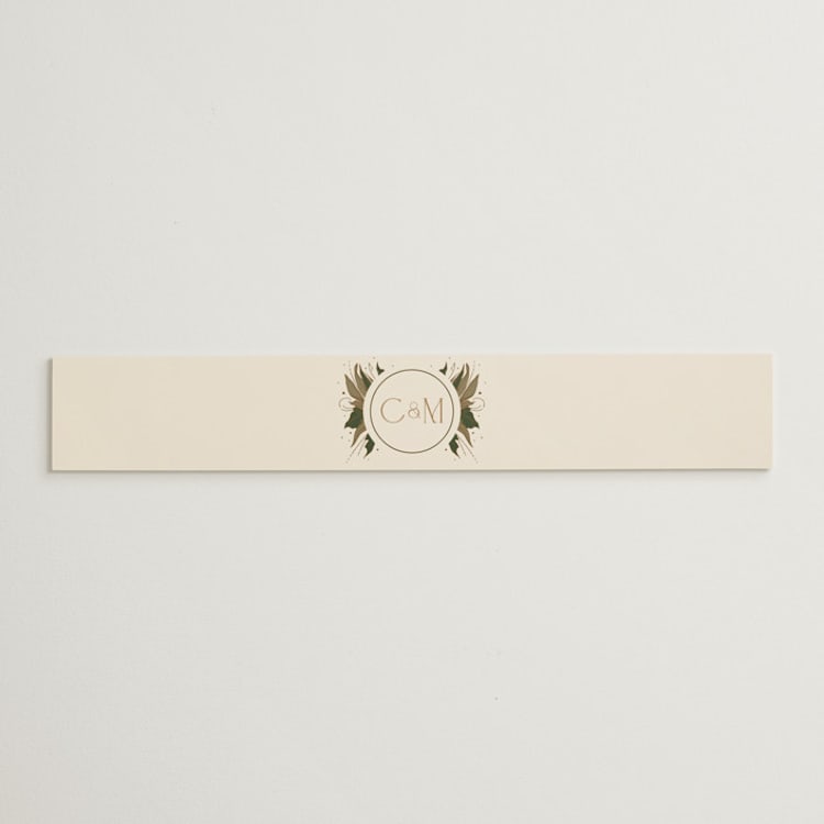 "Elegant Leaves" - Belly Bands in Slate by GeekInk Design - Front