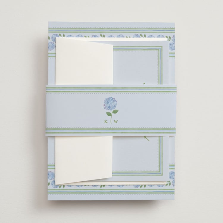 "Hydrangea Vines" - Belly Bands in Coastal by Madhvi Samimi - Front