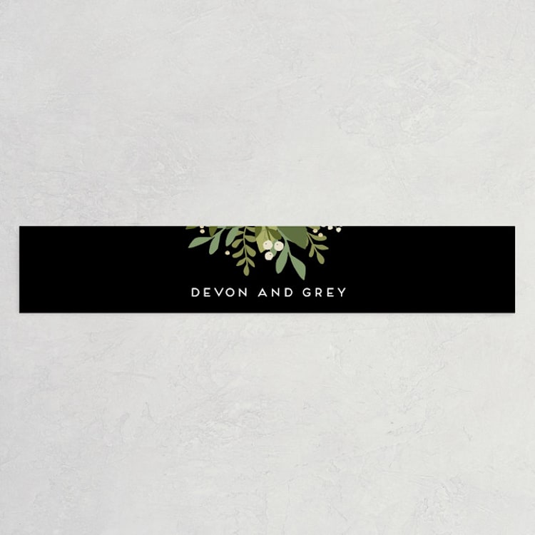 "Laurel of Greens" - Belly Bands in Midnight by Jennifer Wick - Front
