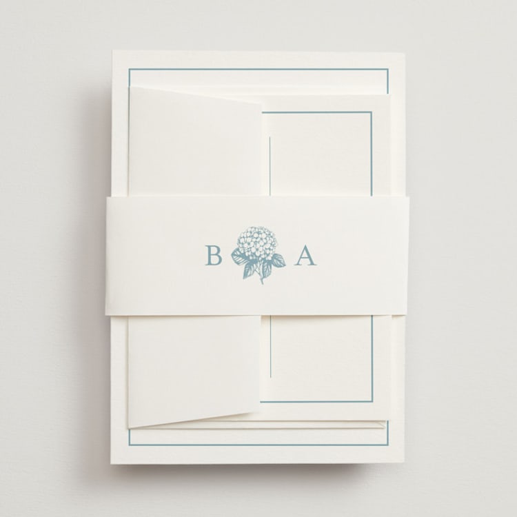 "Hydrangea bloom" - Belly Bands in Seaside by Stacey Meacham - Front