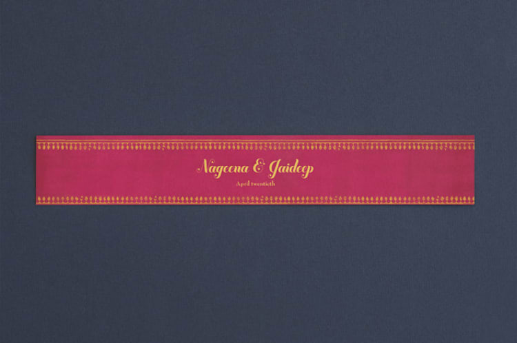 "Anand Karaj" - Belly Bands in Coral by Ann Gardner - Front