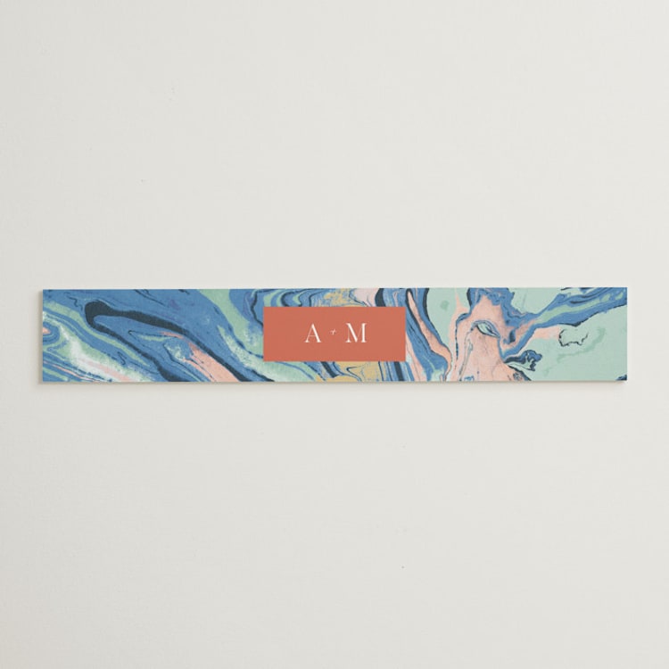 "Mod Marble" - Belly Bands in Maraschino by A Real Peach Studio - Front