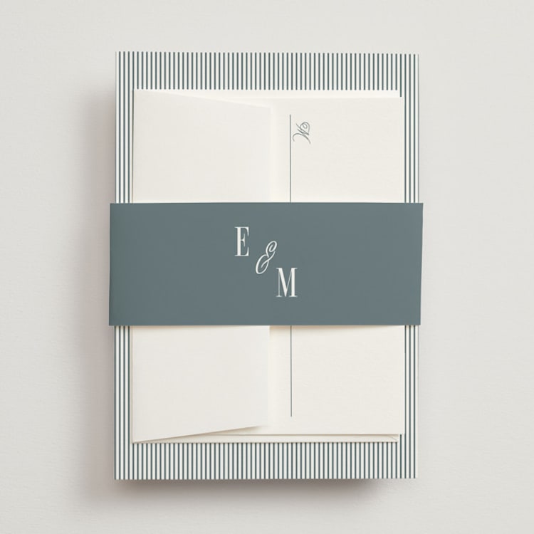 "Modern Stripes" - Belly Bands in Capri by Emily Betts - Front