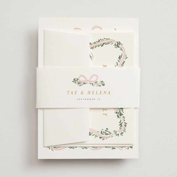 "Ribbonly Frame" - Belly Bands in Blush by Itsy Belle Studio - Front