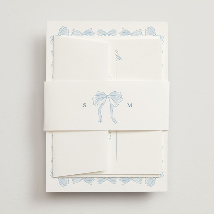 "Bow Frame" - Belly Bands in Lagoon by Leah Bisch - Front