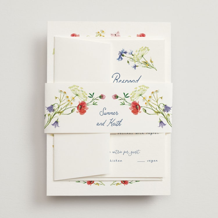 "Wildflower Romance" - Belly Bands in Ivory by frau brandt - Front