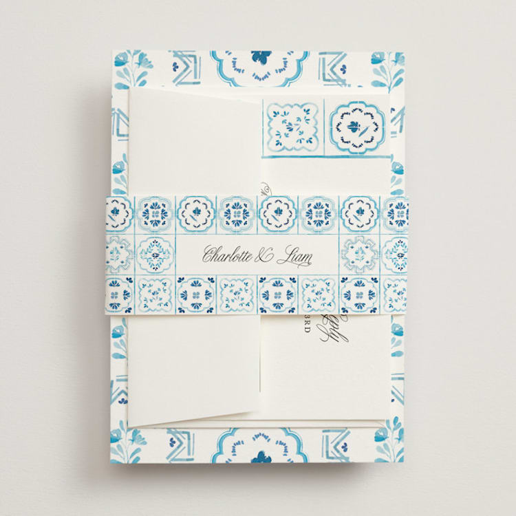 "Almafi" - Belly Bands in Cerulean by Itsy Belle Studio - Front