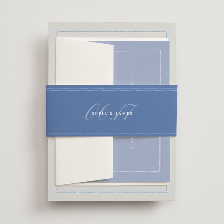 "Amalfi Blue" - Belly Bands in Blue Mist by Design Lotus - Front