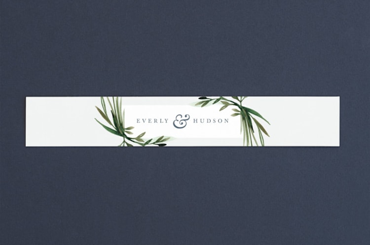 "Botanical Frame" - Belly Bands in Fern by Kate Ahn - Front