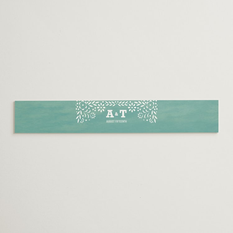 "Fiesta Folk Art" - Belly Bands in Lagoon by root beer float - Front