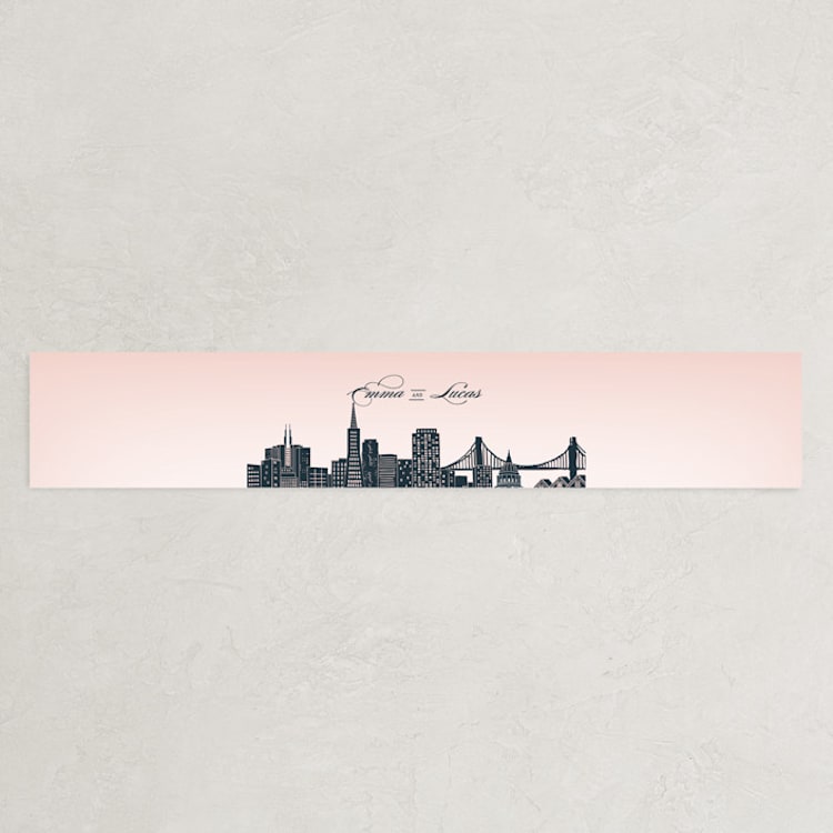 "Big City - San Francisco" - Belly Bands in Blush by Hooray Creative - Front