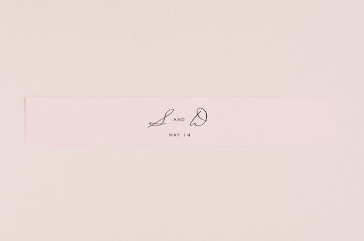 "Romantic Frame" - Belly Bands in Soft Petal by SimpleTe Design - Front