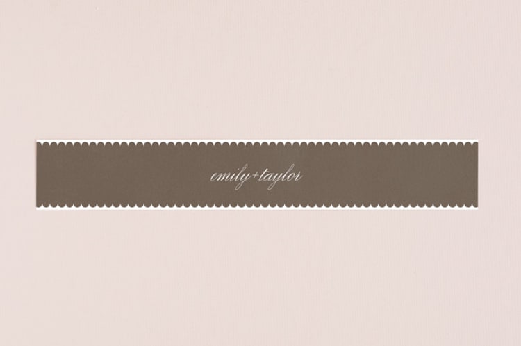 "Sweet scallop" - Belly Bands in Taupe by Annie Clark - Front