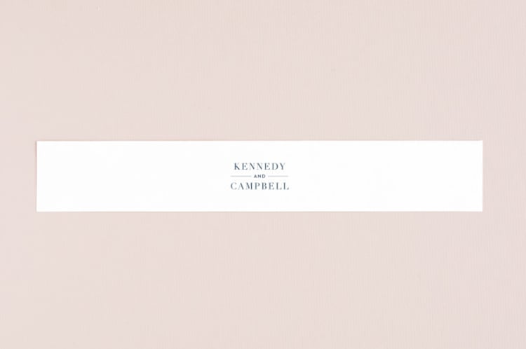 "Wedding Stamp" - Belly Bands in Navy by Kasia Labocki - Front