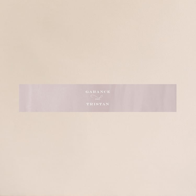 "Grand Bloom" - Belly Bands in Mauve by Bonjour Paper - Front