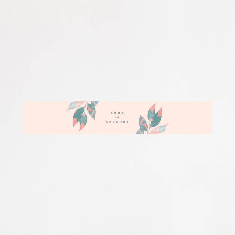 "Boho botanics" - Belly Bands in Coral by Creo Study - Front