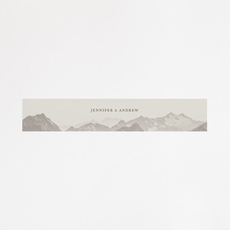 "Modern Mountain" - Belly Bands in Fog by Stephanie Biller - Front